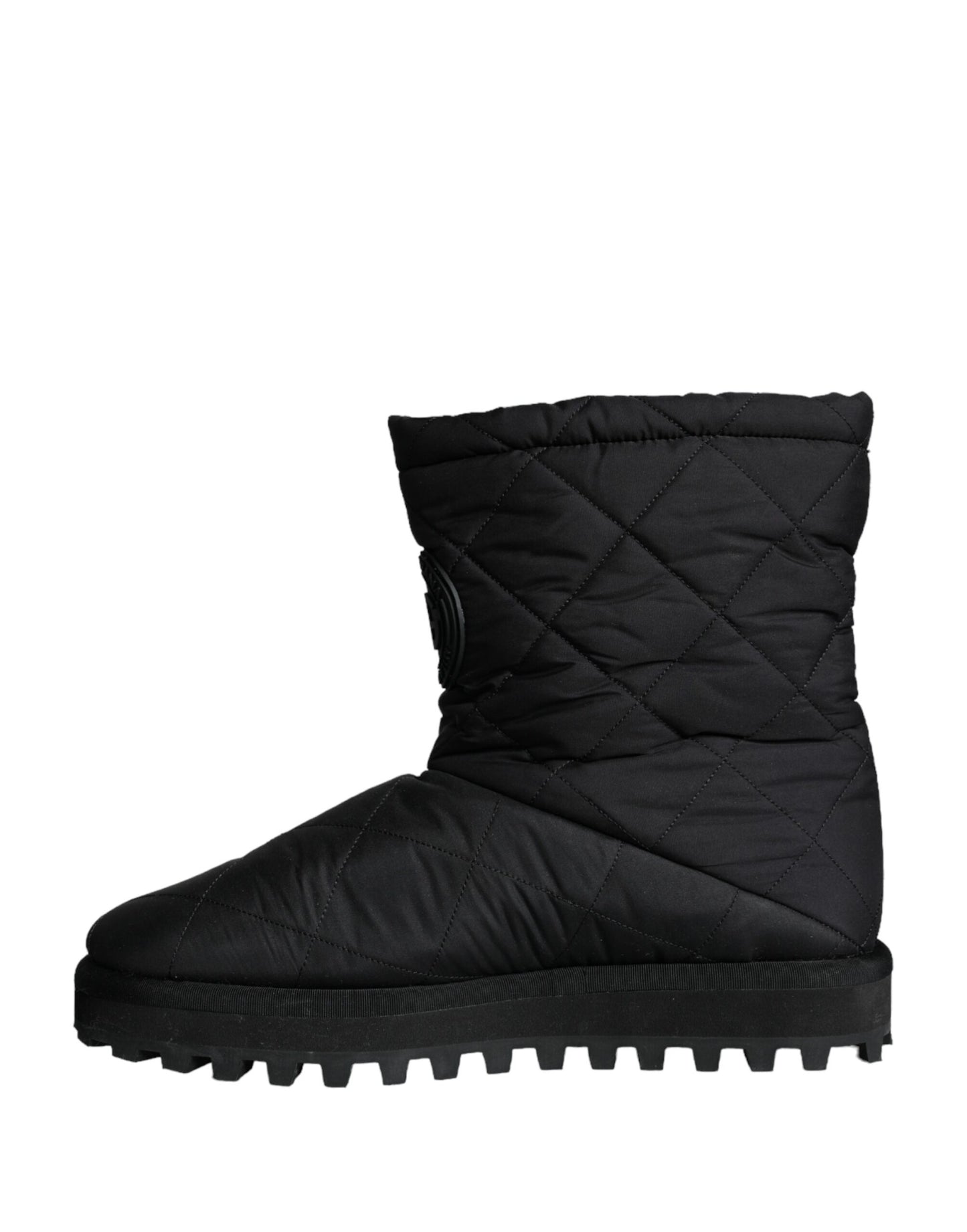 Dolce & Gabbana Black Nylon Padded Mid Calf Men Boots Shoes Dolce & Gabbana