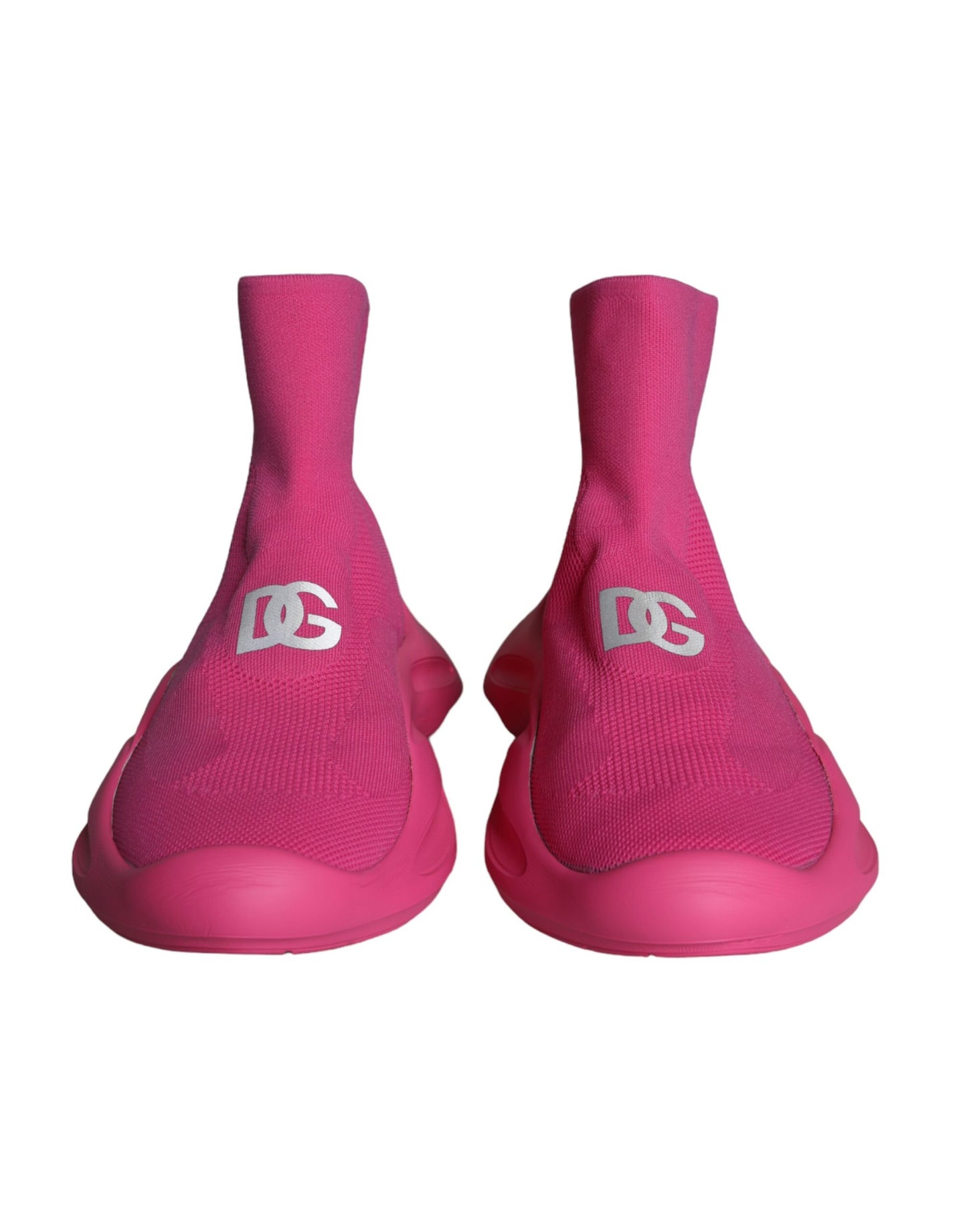 Dolce & Gabbana Pink Logo Print Slip On Socks Sneakers Shoes Dolce & Gabbana