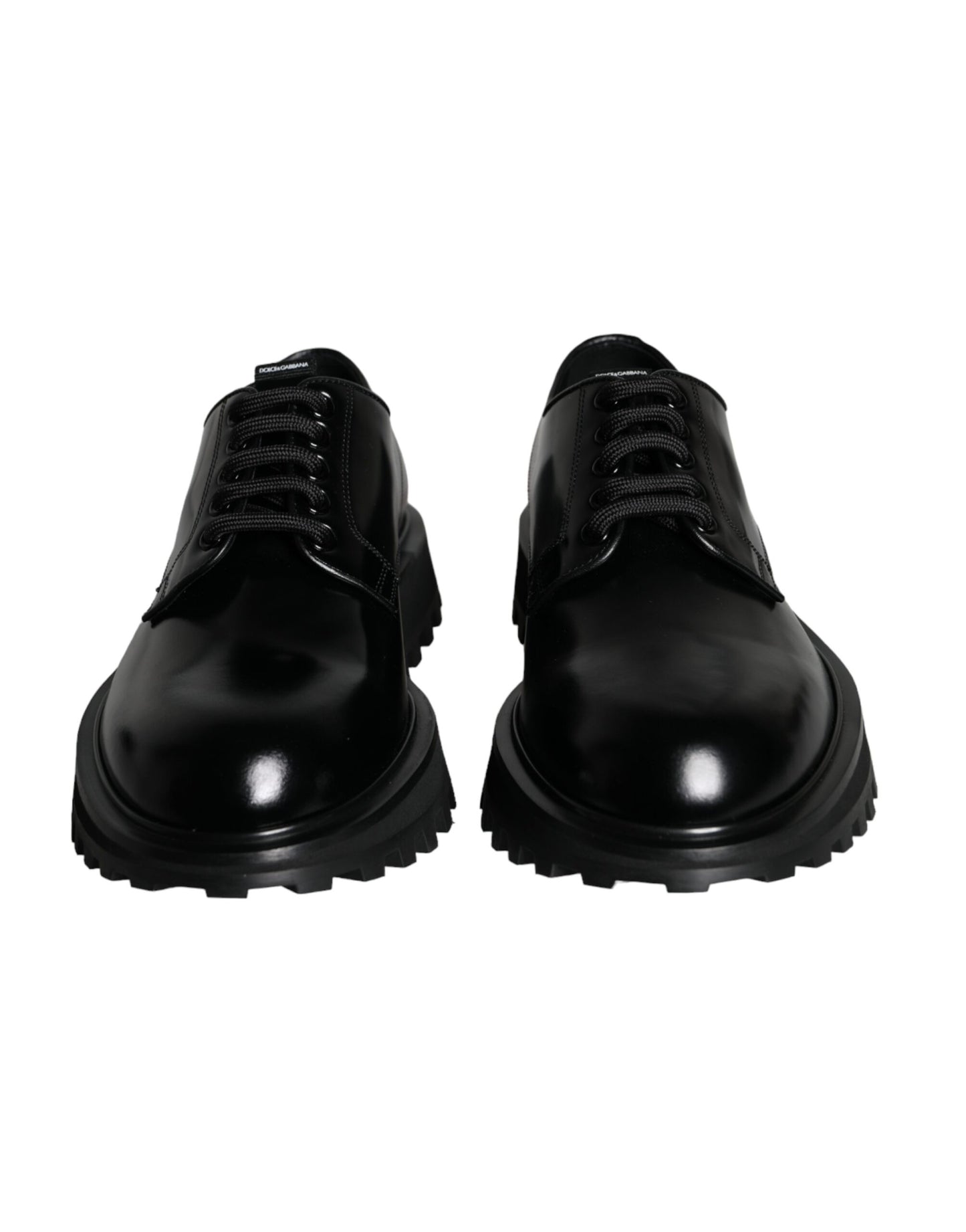 Dolce & Gabbana Black Calf Leather Derby Formal Dress Shoes Dolce & Gabbana