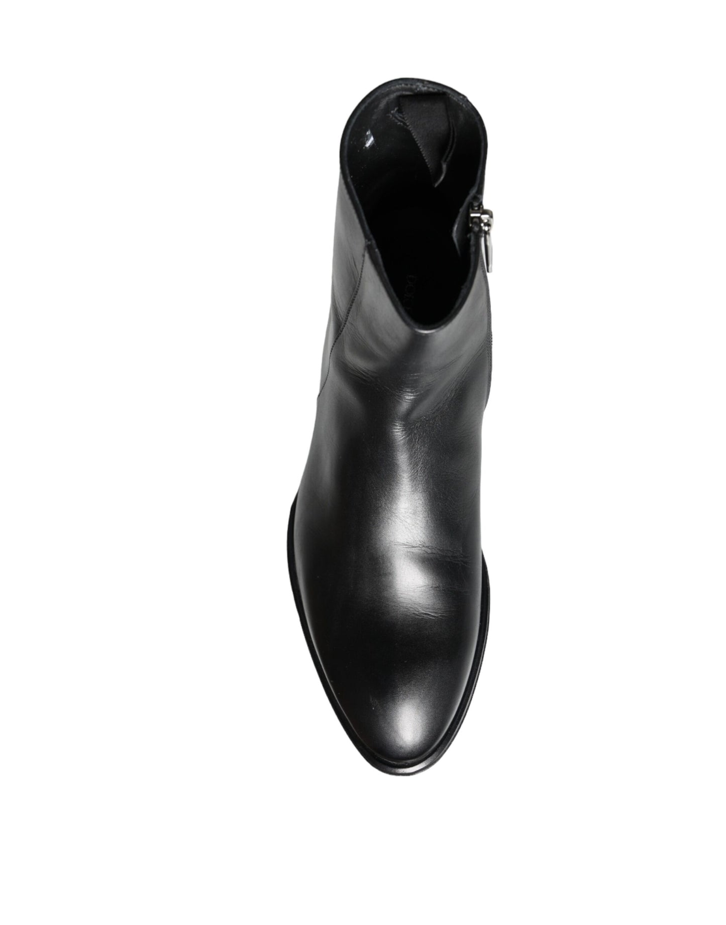 Dolce & Gabbana Black Calf Leather Men Ankle Boots Men Shoes Dolce & Gabbana