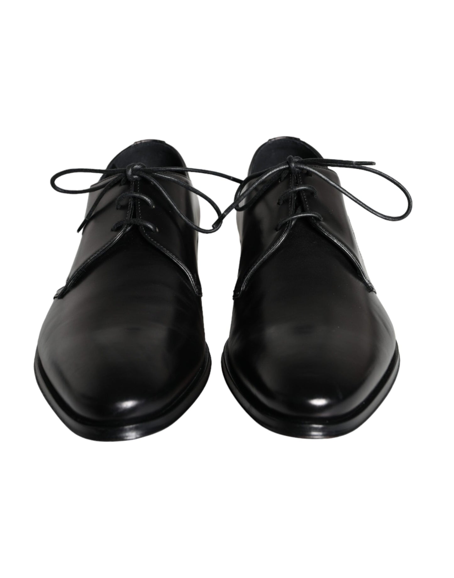 Dolce & Gabbana Black Calfskin Leather Derby Men Dress Shoes Dolce & Gabbana