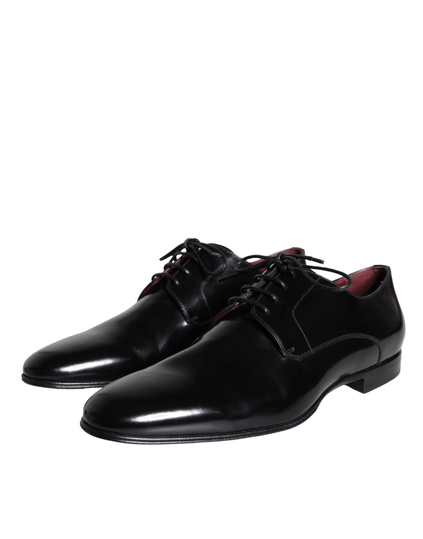 Dolce & Gabbana Black Calfskin Leather Derby Dress Men Shoes Dolce & Gabbana