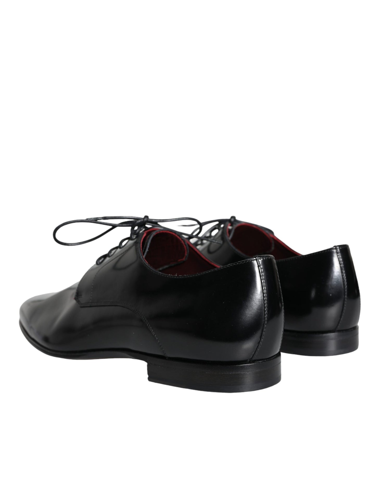 Dolce & Gabbana Black Calfskin Leather Derby Dress Men Shoes Dolce & Gabbana