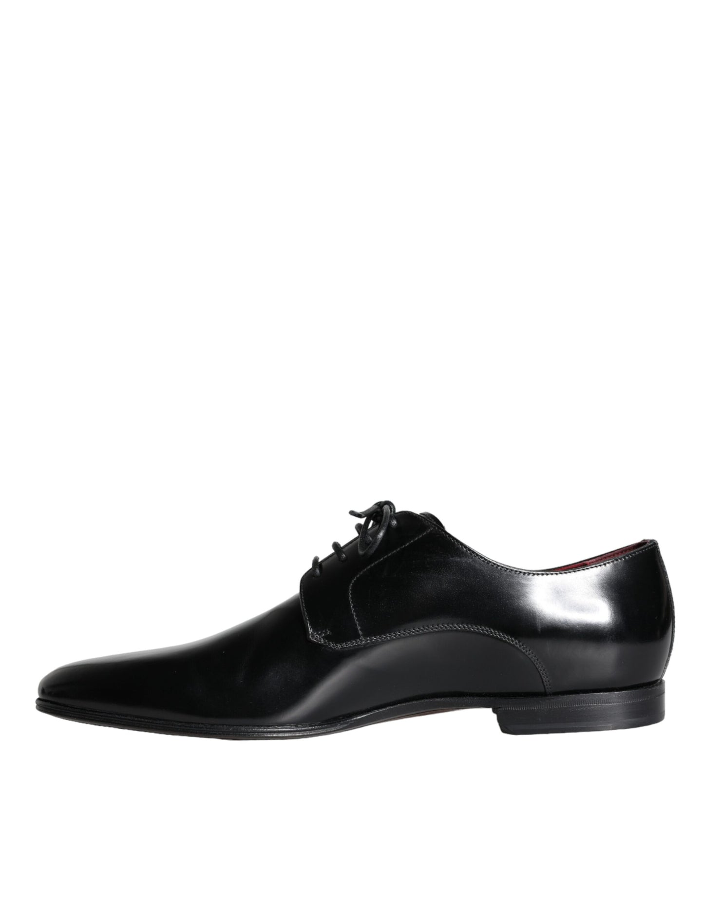 Dolce & Gabbana Black Calfskin Leather Derby Dress Men Shoes Dolce & Gabbana