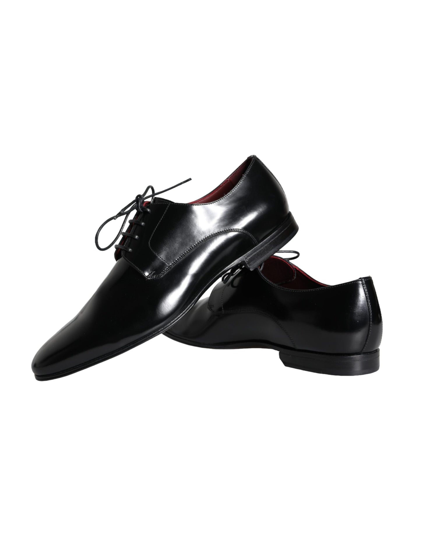 Dolce & Gabbana Black Calfskin Leather Derby Dress Men Shoes Dolce & Gabbana