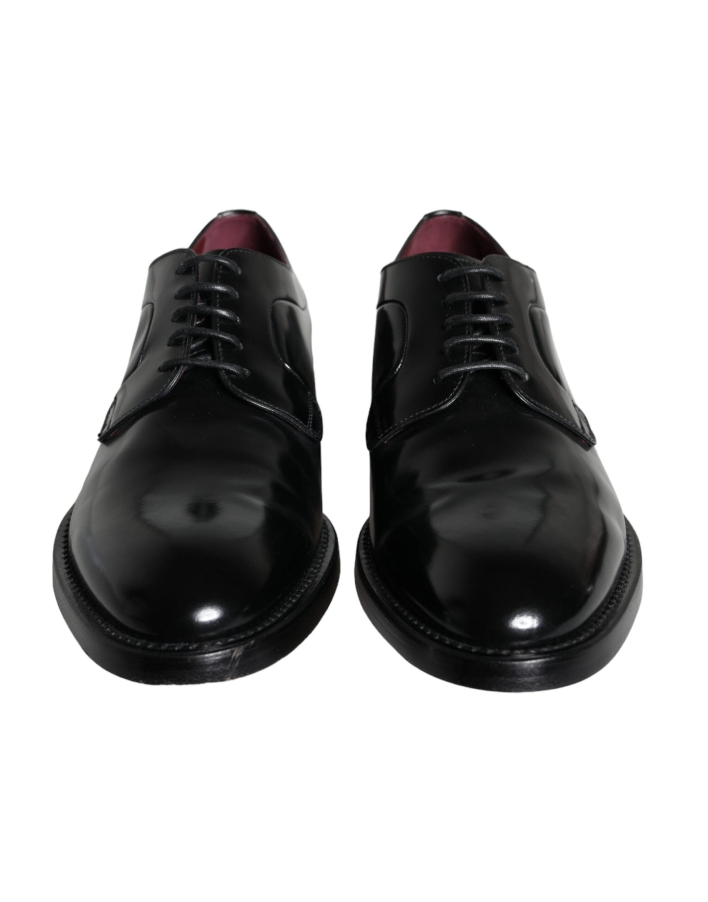 Dolce & Gabbana Black Calfskin Leather Derby Men Dress Shoes Dolce & Gabbana