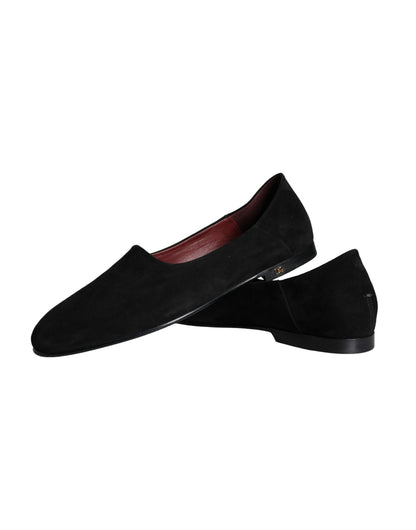 Dolce & Gabbana Black Suede Loafers Formal Slip On Shoes Dolce & Gabbana