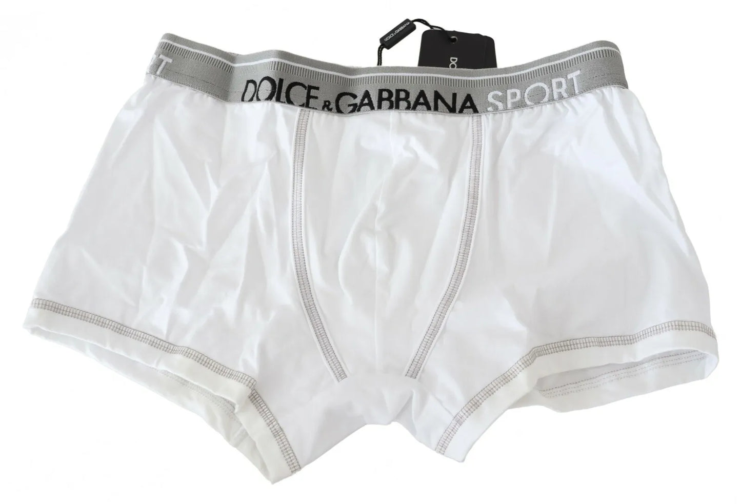 Dolce & Gabbana White Cotton Stretch Regular Boxer Underwear Dolce & Gabbana