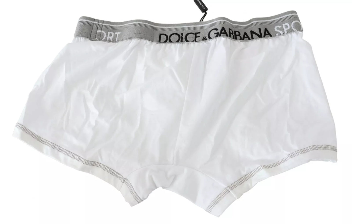 Dolce & Gabbana White Cotton Stretch Regular Boxer Underwear Dolce & Gabbana