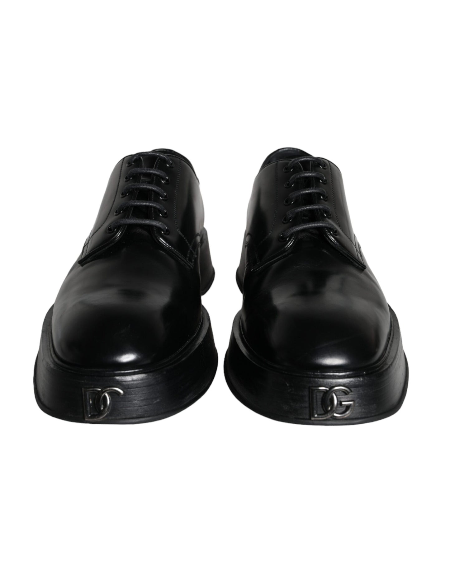 Dolce & Gabbana Black Calf Leather Derby Formal Dress Shoes Dolce & Gabbana