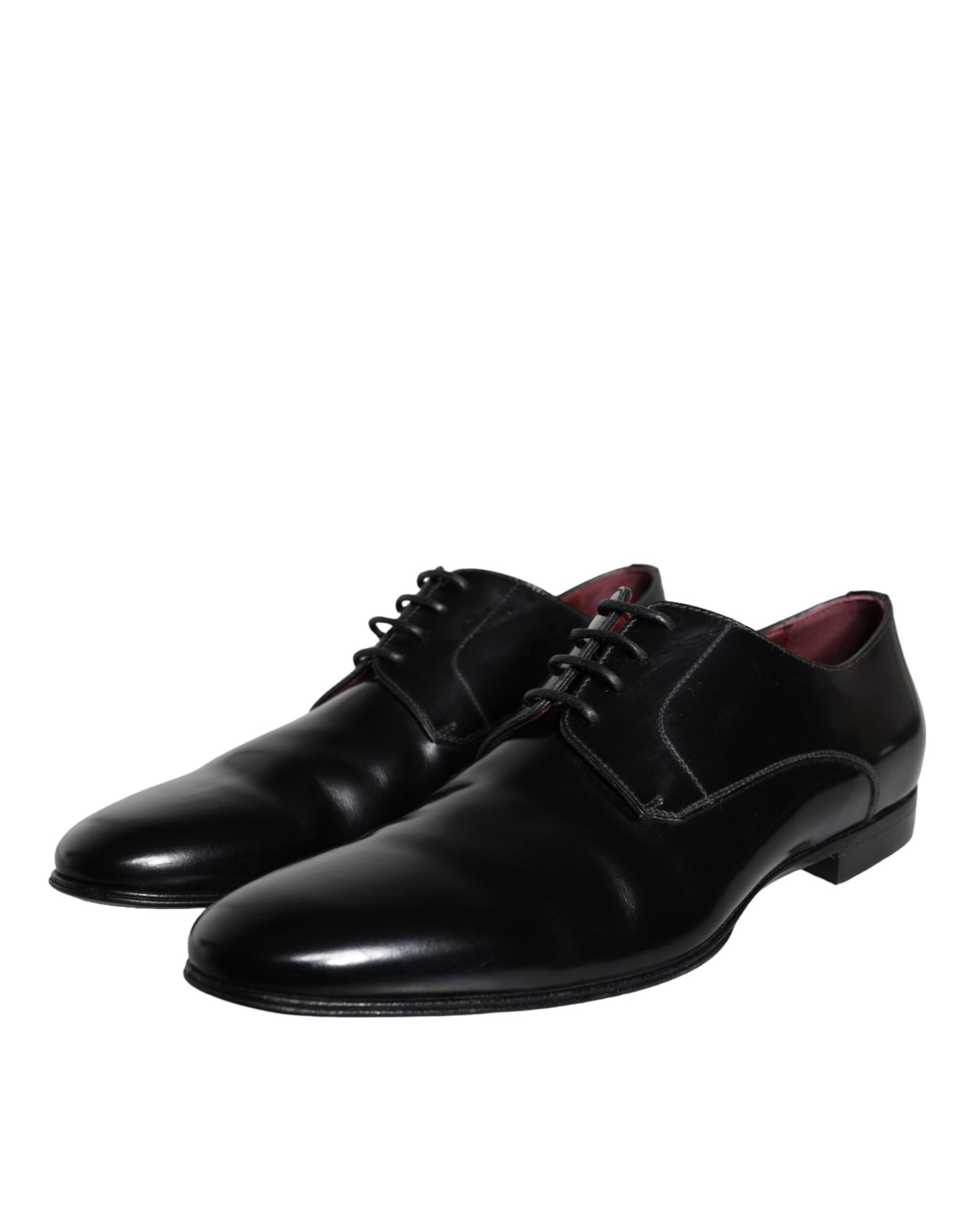 Dolce & Gabbana Black Leather Derby Formal Dress Men Shoes Dolce & Gabbana