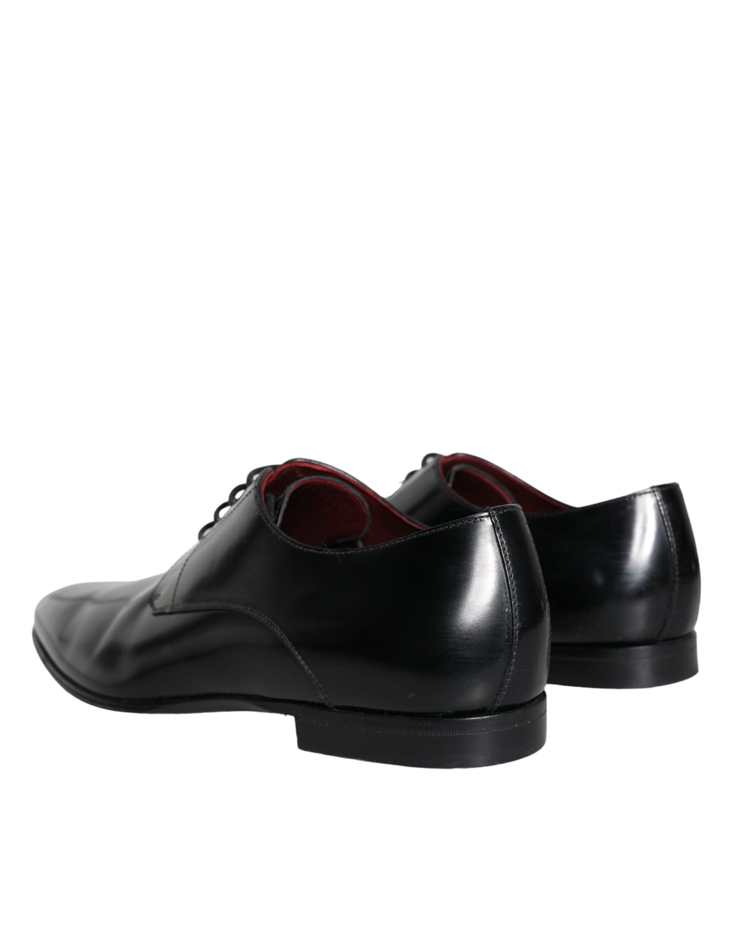 Dolce & Gabbana Black Leather Derby Formal Dress Men Shoes Dolce & Gabbana