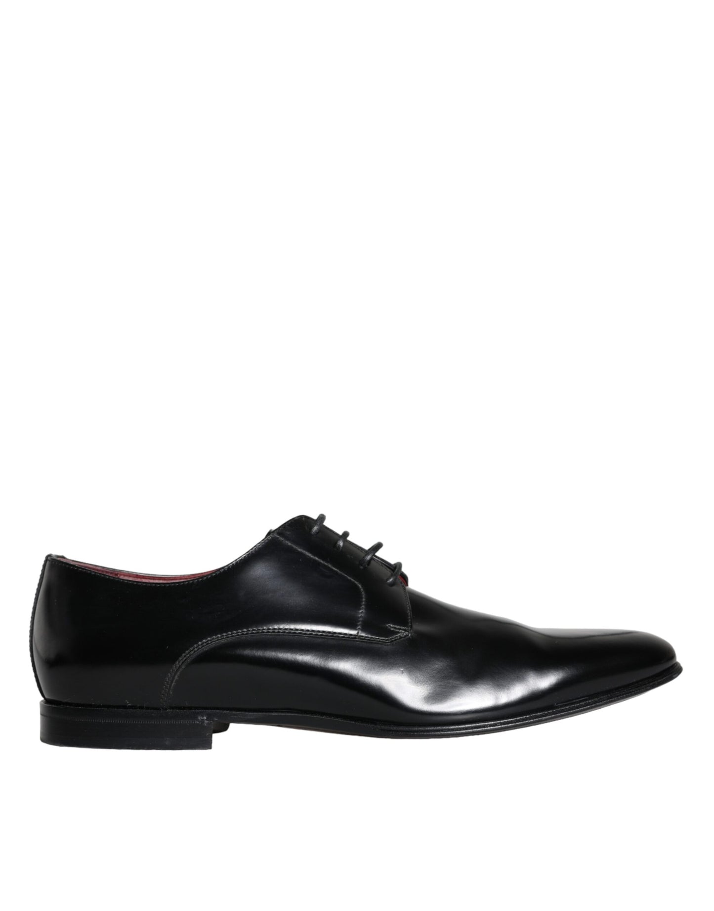 Dolce & Gabbana Black Leather Derby Formal Dress Men Shoes Dolce & Gabbana