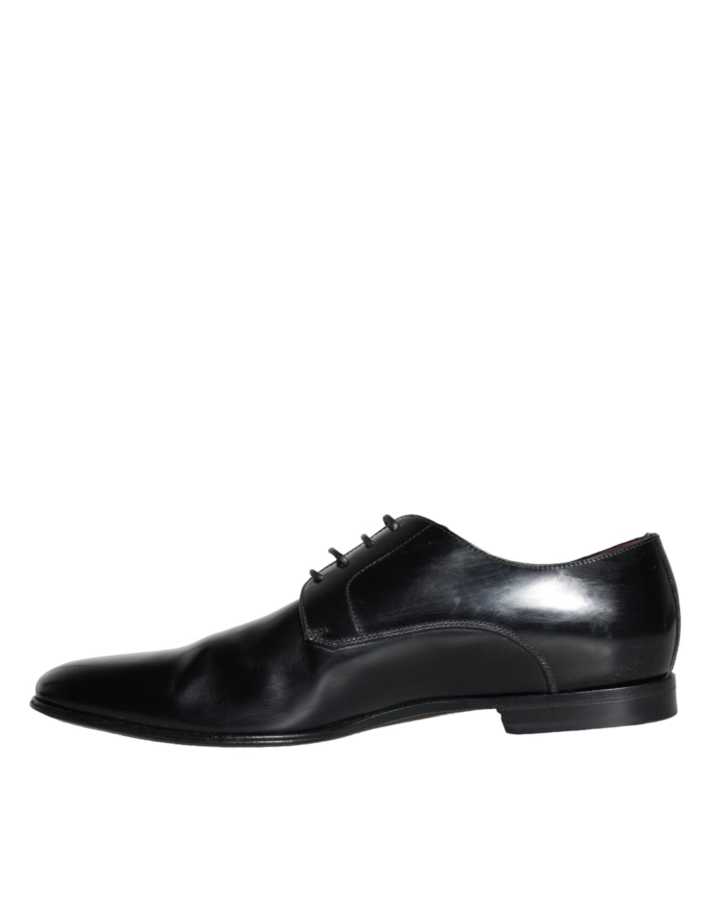 Dolce & Gabbana Black Leather Derby Formal Dress Men Shoes Dolce & Gabbana