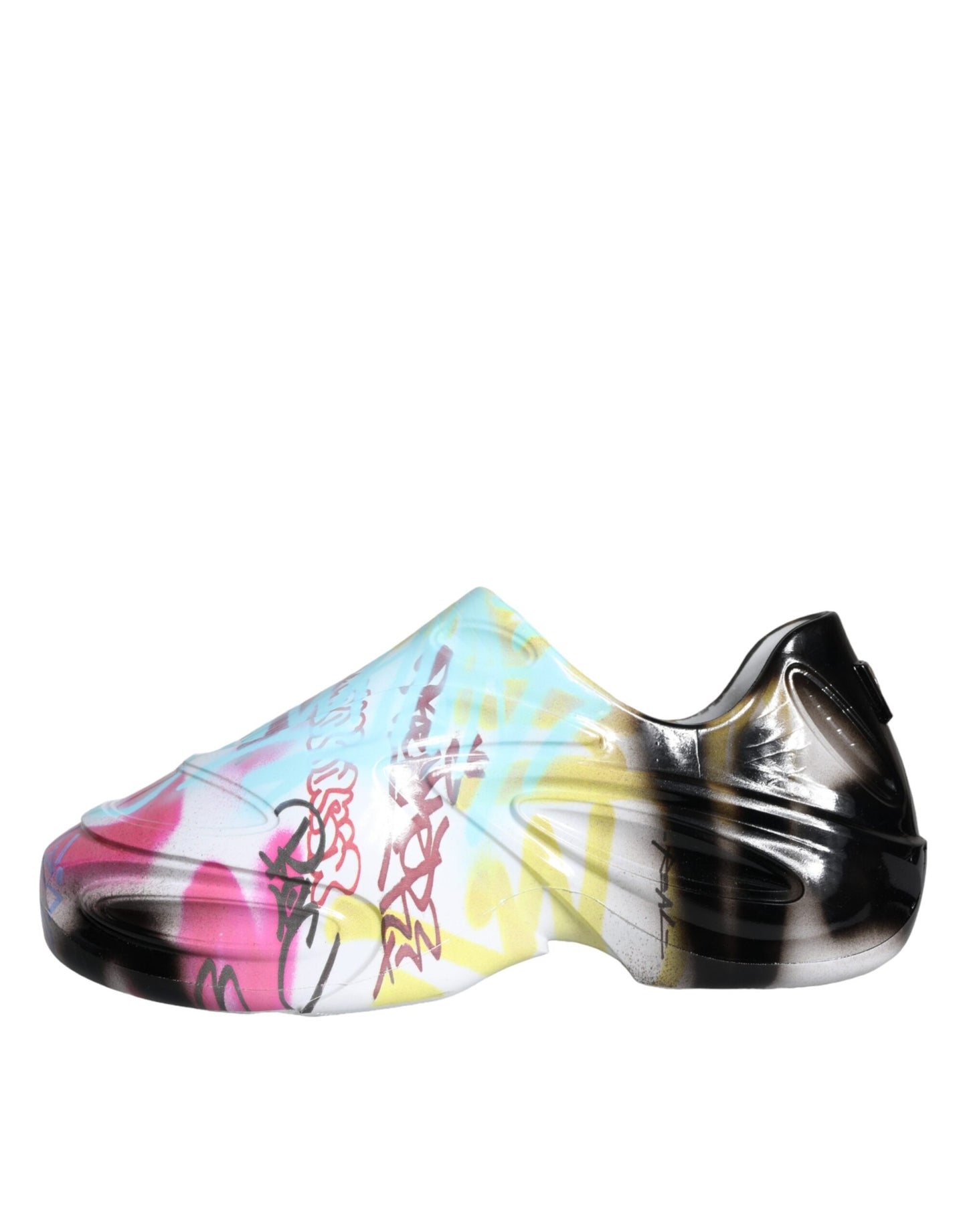 Dolce & Gabbana Multicolor Graffiti Rubber Low Top Sneakers Shoes Dolce & Gabbana