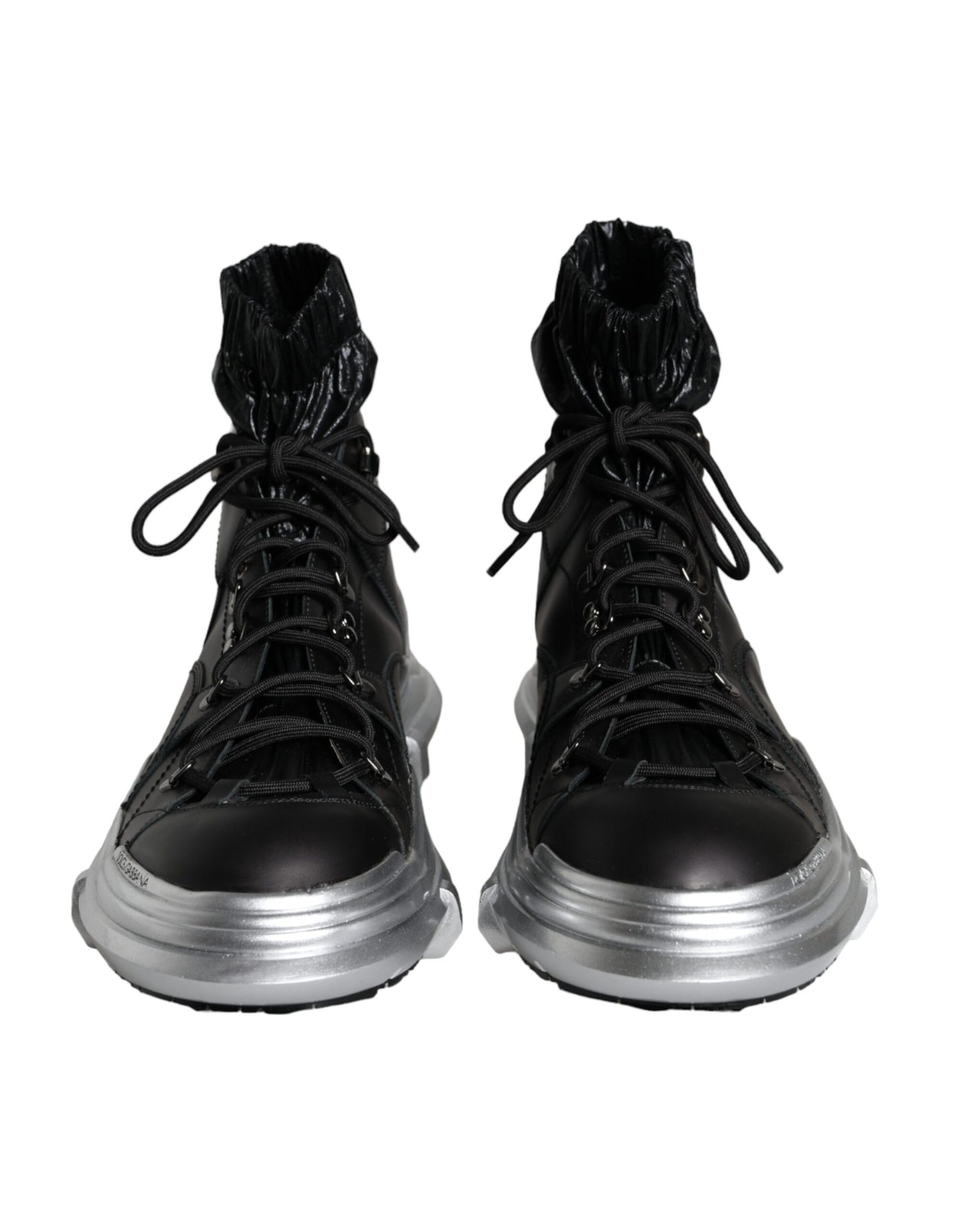 Dolce & Gabbana Black Nylon Galileo High Top Sneakers Shoes Dolce & Gabbana