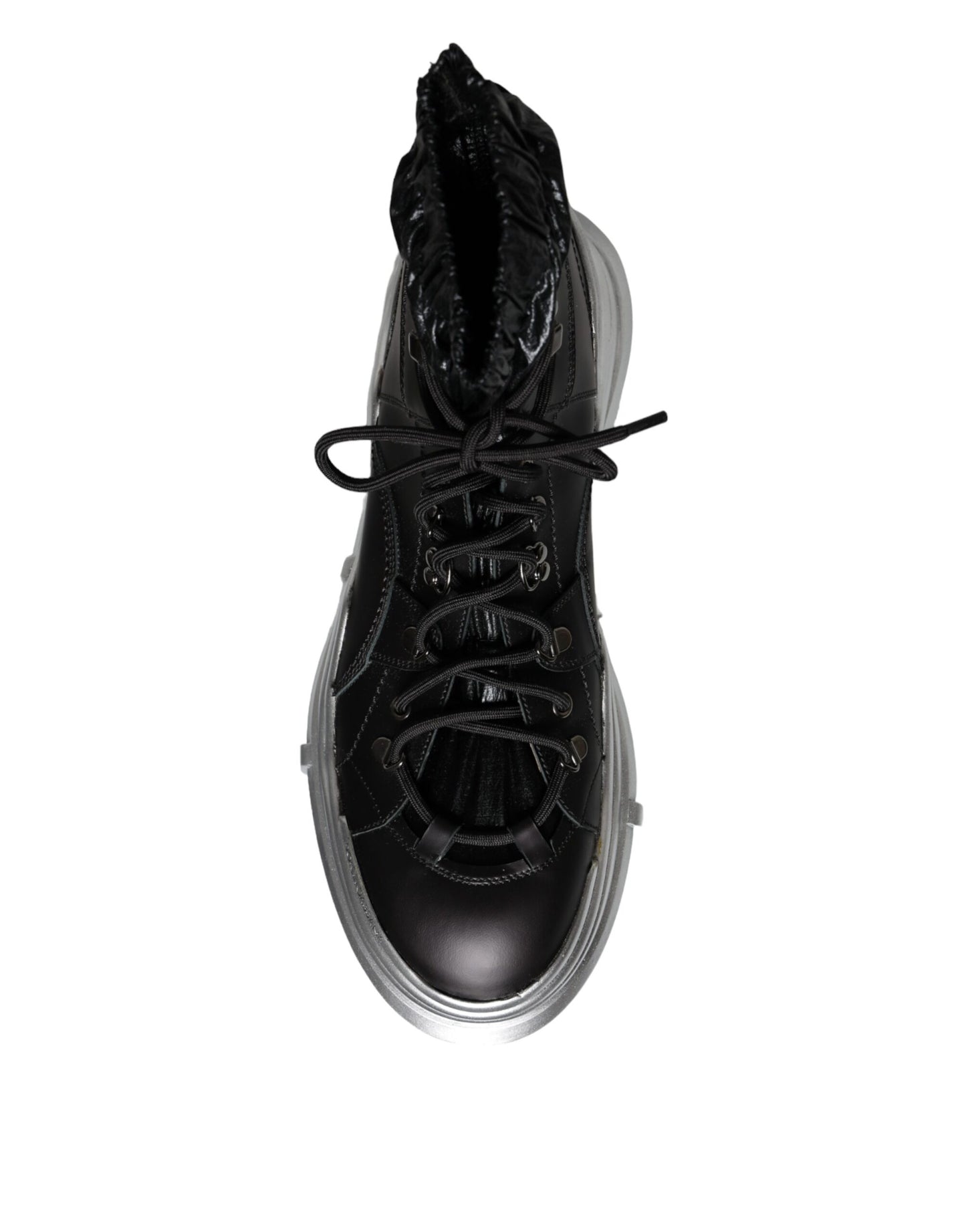 Dolce & Gabbana Black Nylon Galileo High Top Sneakers Shoes Dolce & Gabbana