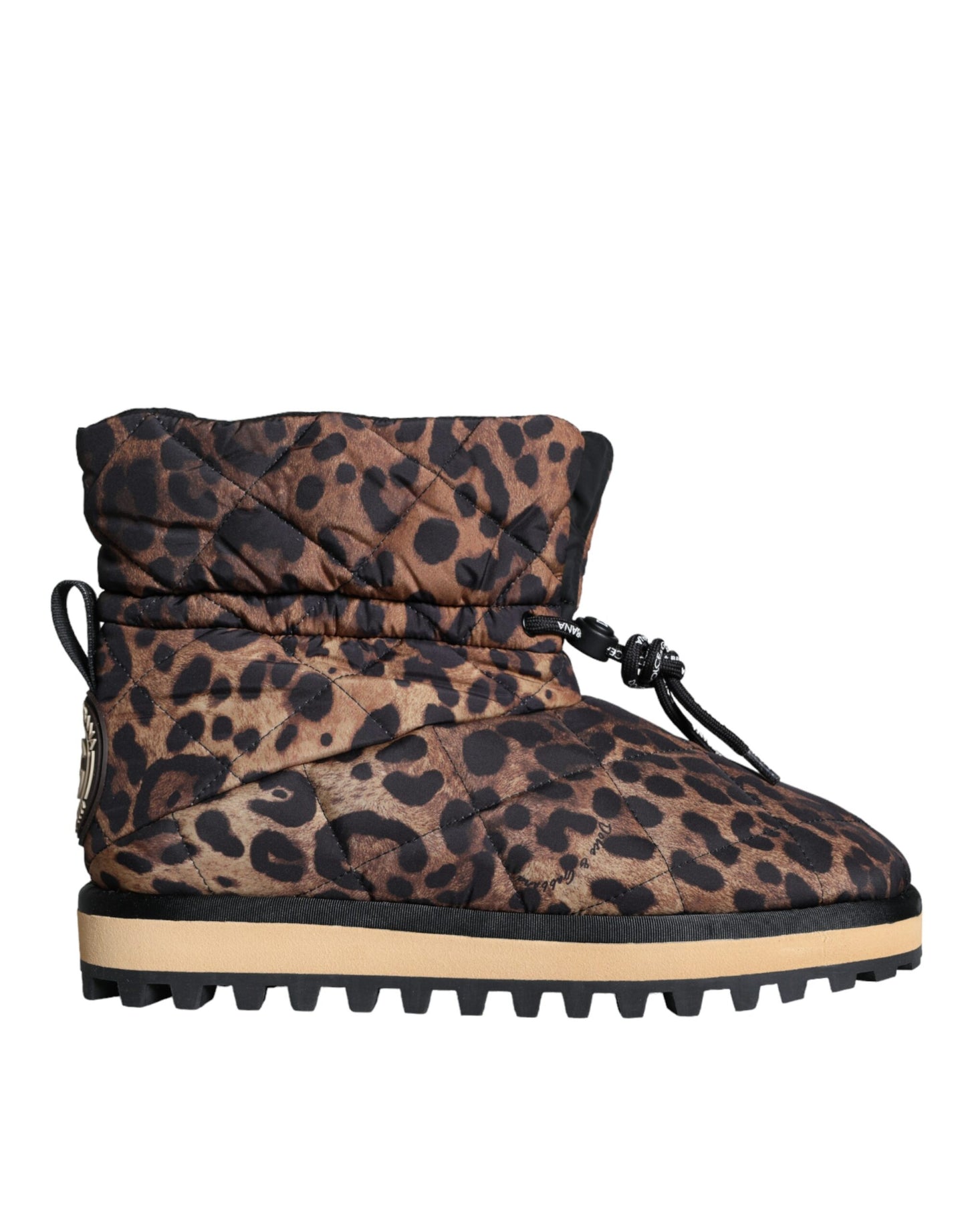 Dolce & Gabbana Brown Leopard Ankle Boots Padded Shoes Dolce & Gabbana