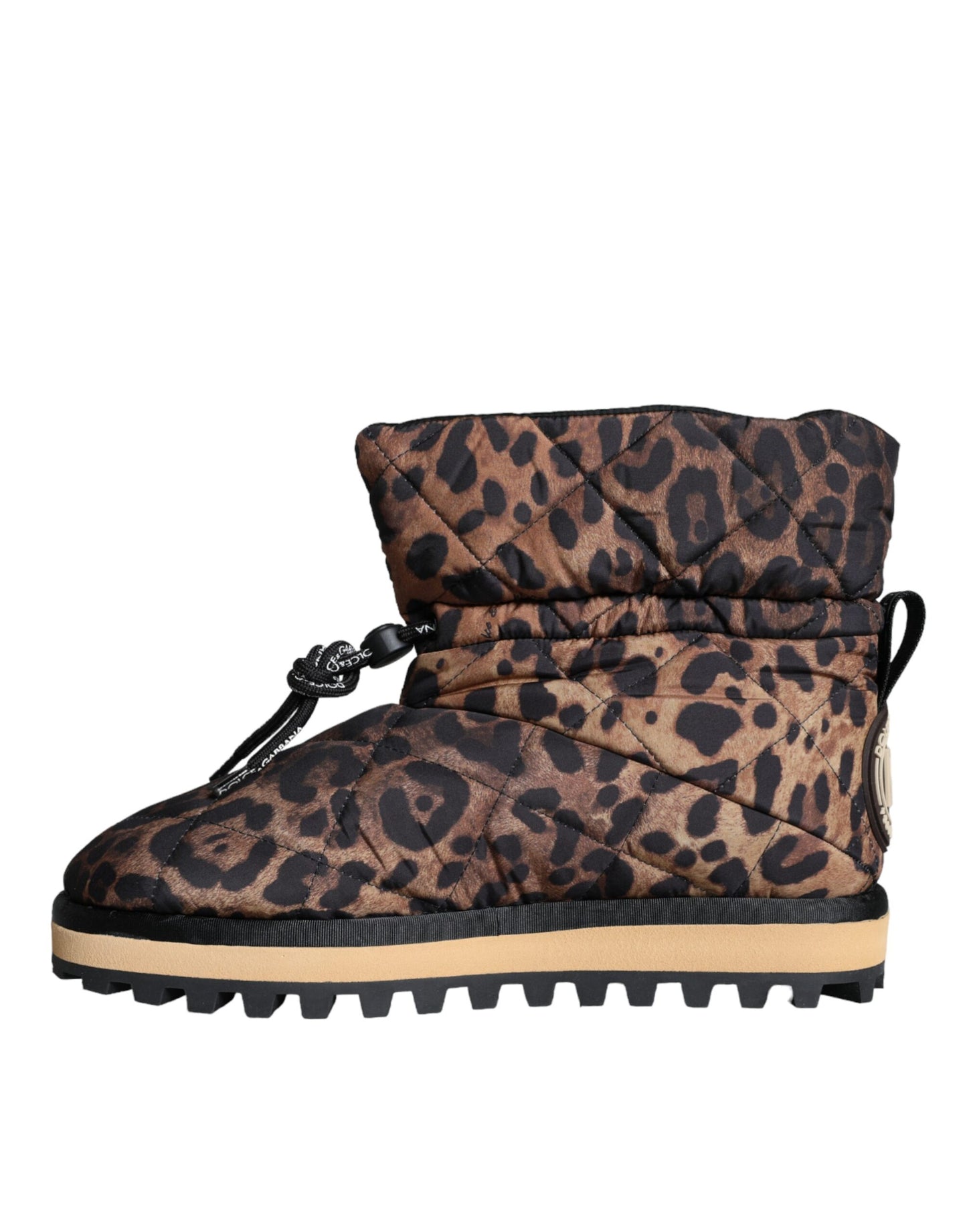 Dolce & Gabbana Brown Leopard Ankle Boots Padded Shoes Dolce & Gabbana