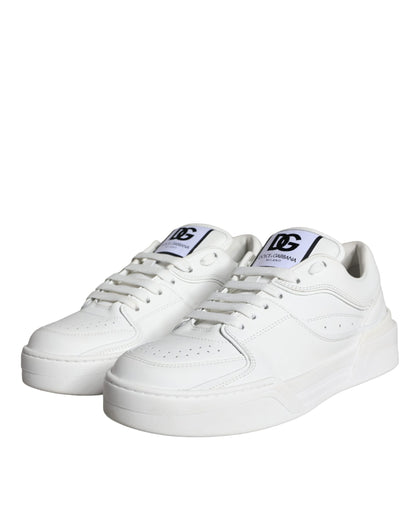 Dolce & Gabbana White Miami Leather Low Top Sneakers Shoes Dolce & Gabbana