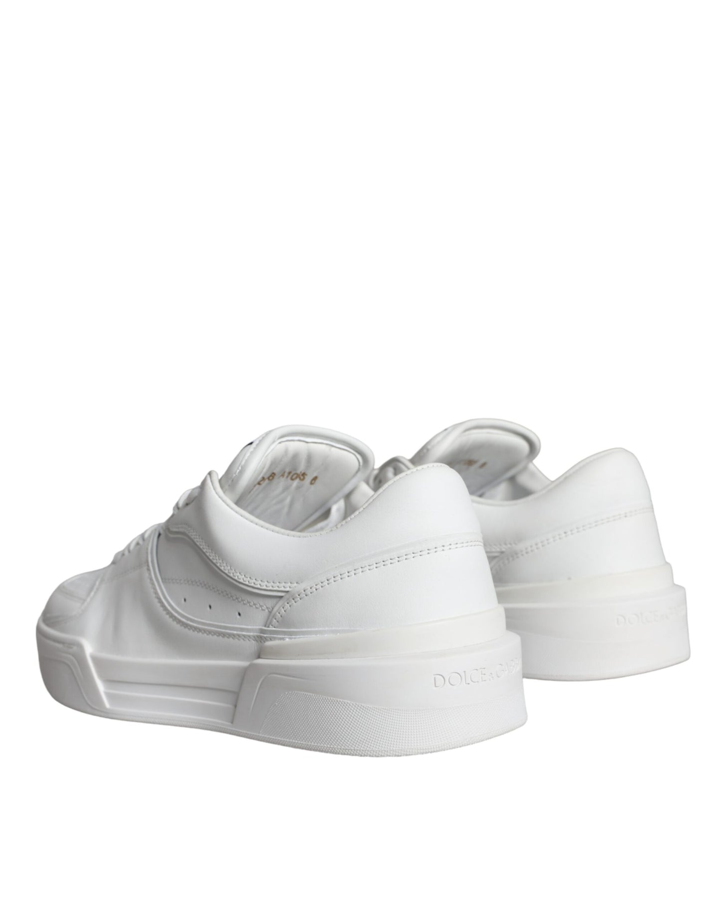 Dolce & Gabbana White Miami Leather Low Top Sneakers Shoes Dolce & Gabbana