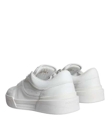 Dolce & Gabbana White Miami Leather Low Top Sneakers Shoes Dolce & Gabbana