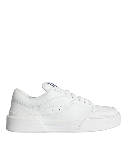 Dolce & Gabbana White Miami Leather Low Top Sneakers Shoes Dolce & Gabbana