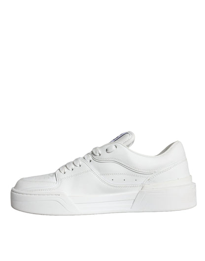 Dolce & Gabbana White Miami Leather Low Top Sneakers Shoes Dolce & Gabbana