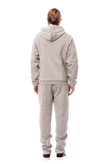 Billionaire Italian Couture Elegant Gray Cotton Sweatsuit Ensemble Billionaire Italian Couture