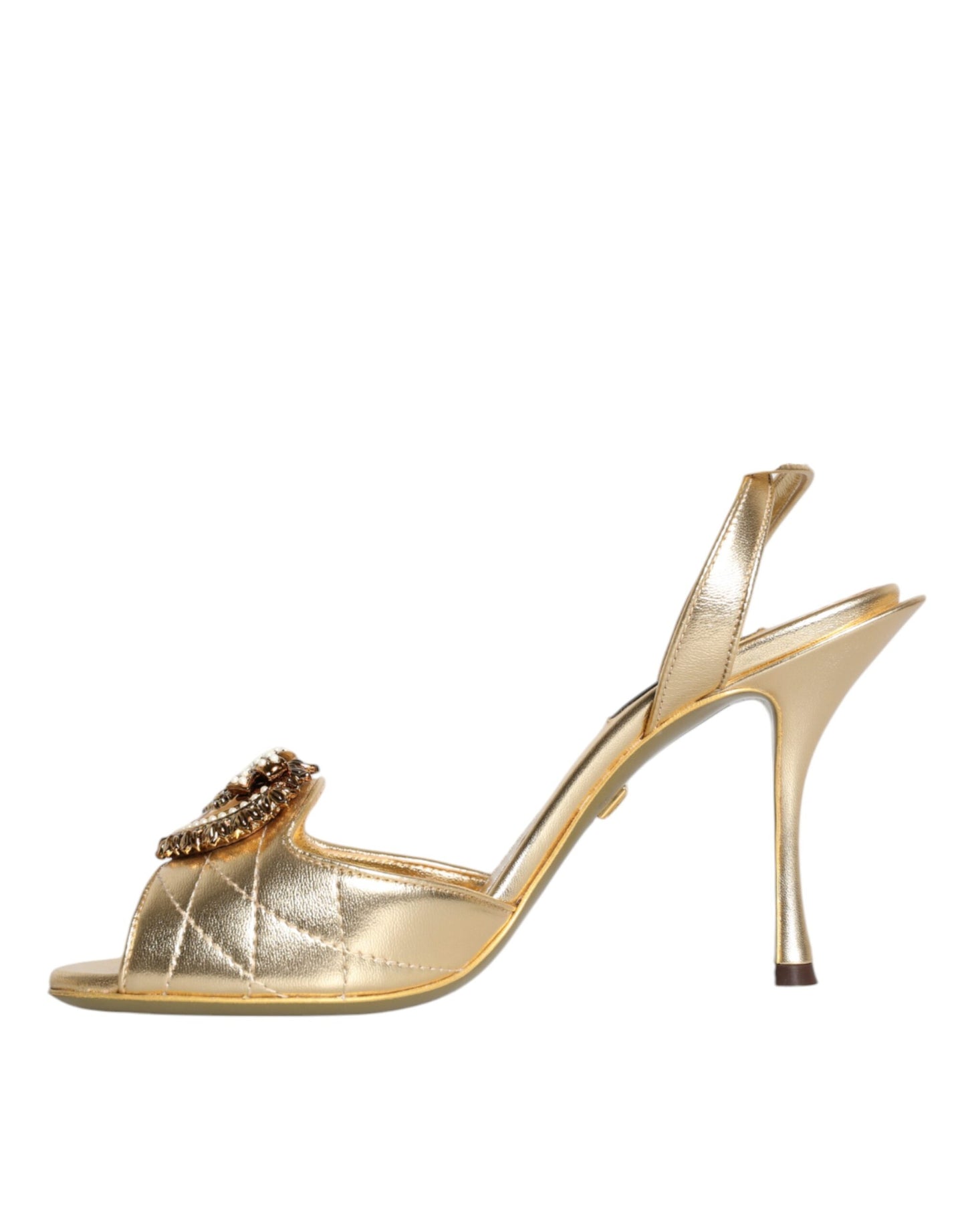 Dolce & Gabbana Gold Devotion Embellished Keira Sandals Shoes Dolce & Gabbana