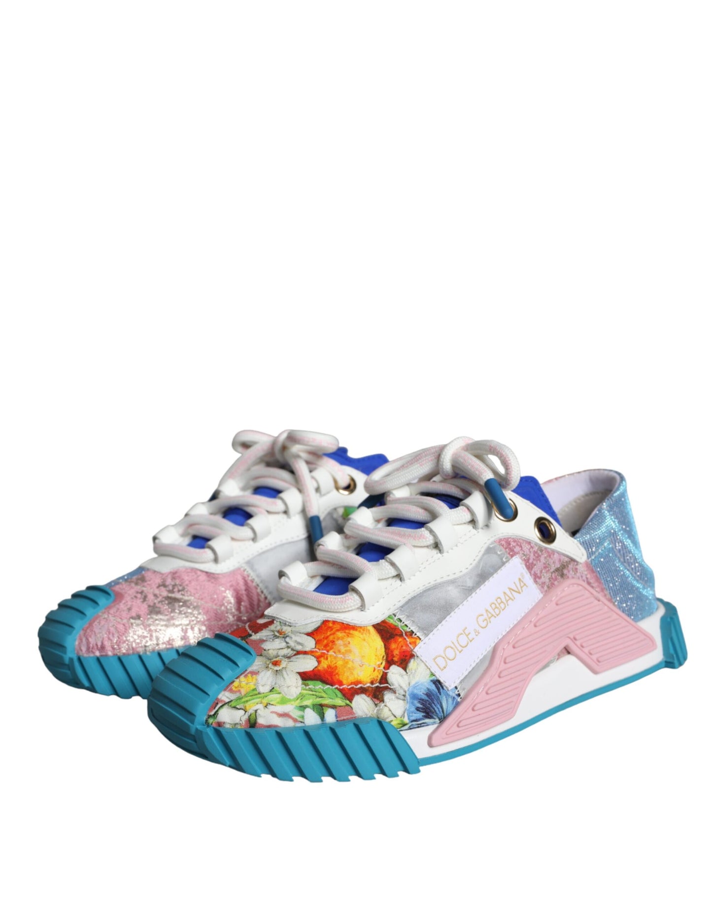 Dolce & Gabbana Multicolor Patchwork NS1 Low Top Sneaker Shoes Dolce & Gabbana