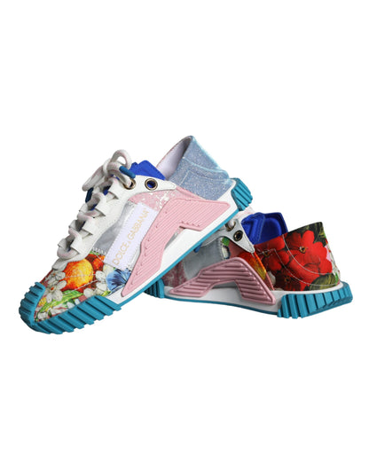 Dolce & Gabbana Multicolor Patchwork NS1 Low Top Sneaker Shoes Dolce & Gabbana