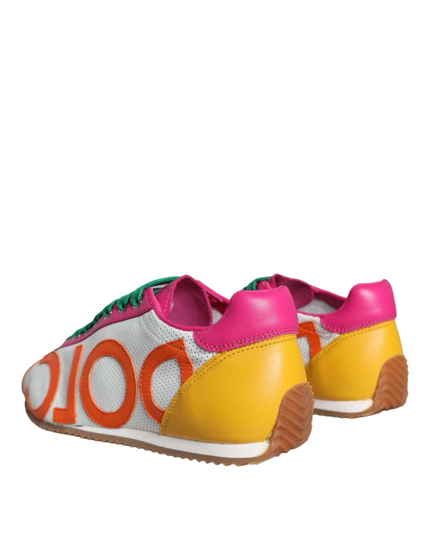 Dolce & Gabbana Multicolor Leather Logo Casual Sneakers Shoes Dolce & Gabbana