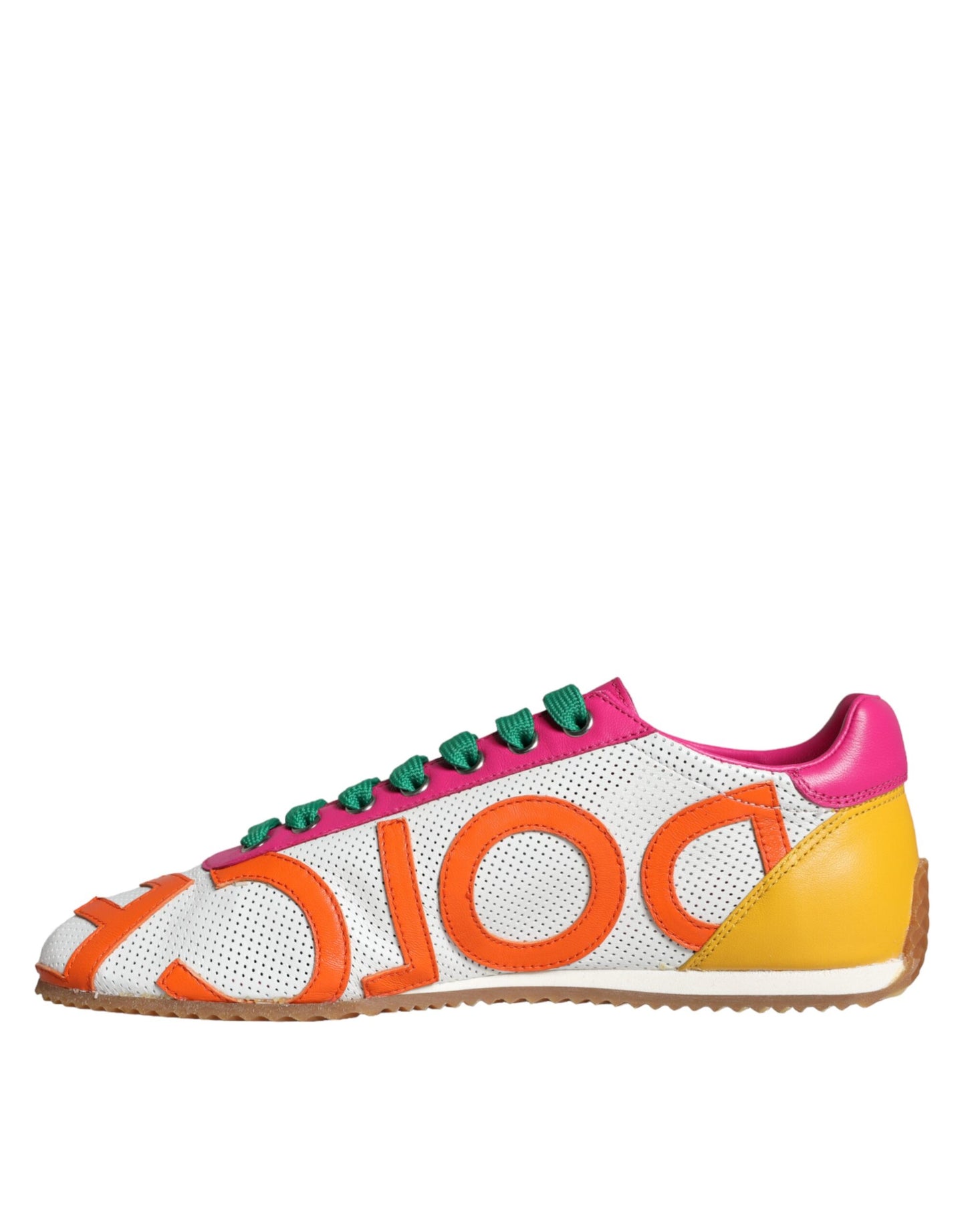 Dolce & Gabbana Multicolor Leather Logo Casual Sneakers Shoes Dolce & Gabbana