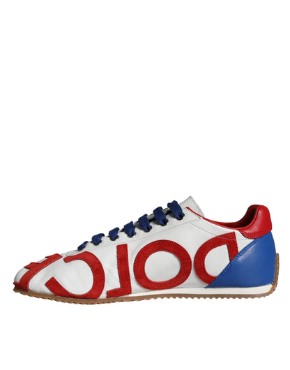 Dolce & Gabbana Multicolor Leather Logo Casual Sneakers Shoes Dolce & Gabbana