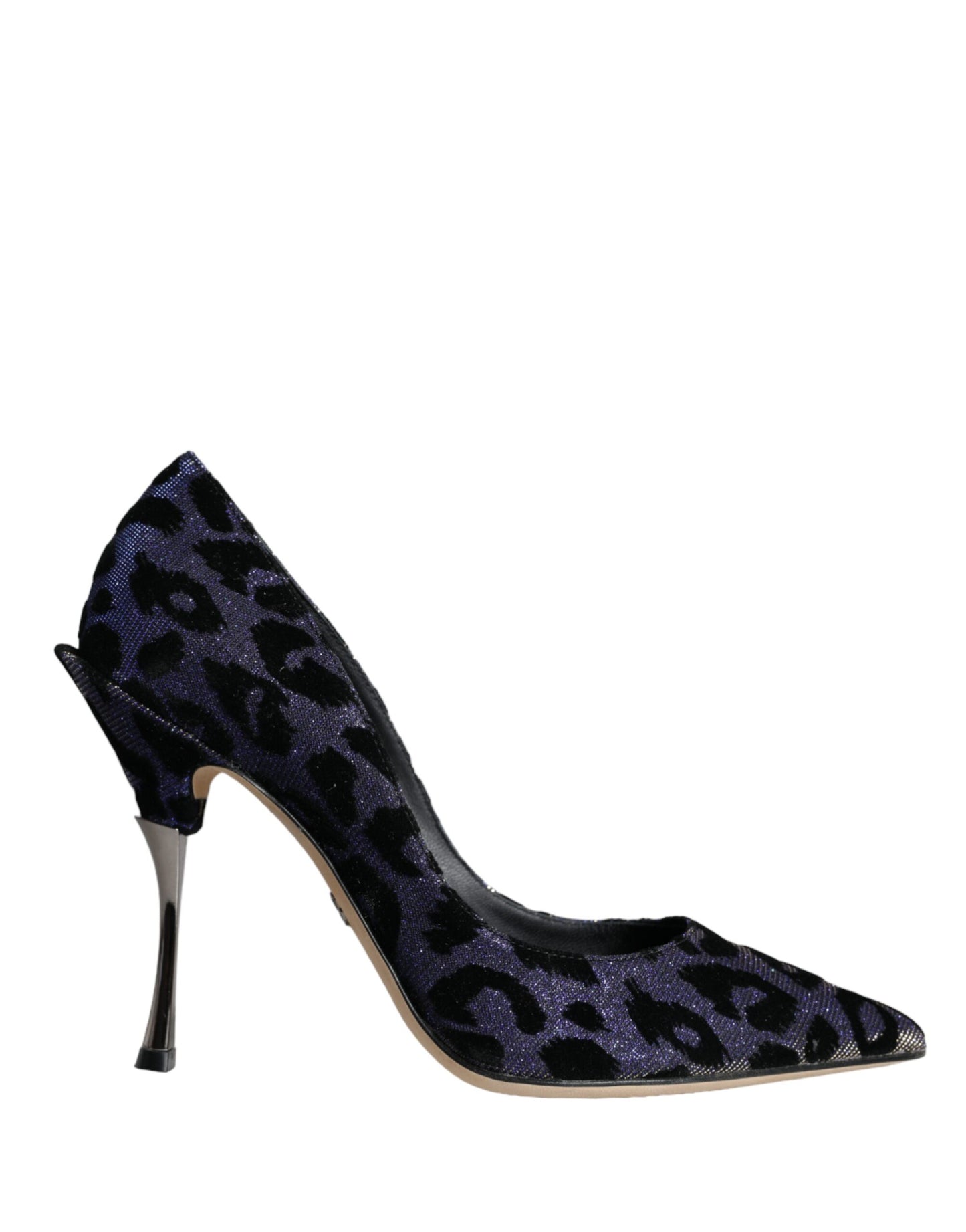 Dolce & Gabbana Dark Blue Leopard Lurex Heels Pumps Shoes Dolce & Gabbana