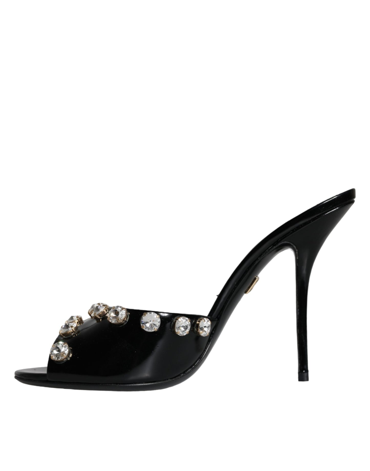 Dolce & Gabbana Black Crystal Heels Keira Sandals Shoes Dolce & Gabbana