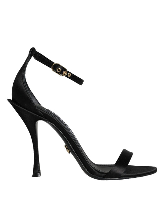 Dolce & Gabbana Black KEIRA Heels Ankle Strap Sandals Shoes Dolce & Gabbana