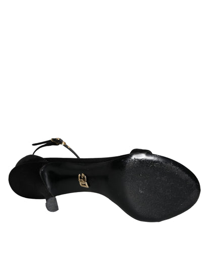 Dolce & Gabbana Black KEIRA Heels Ankle Strap Sandals Shoes Dolce & Gabbana