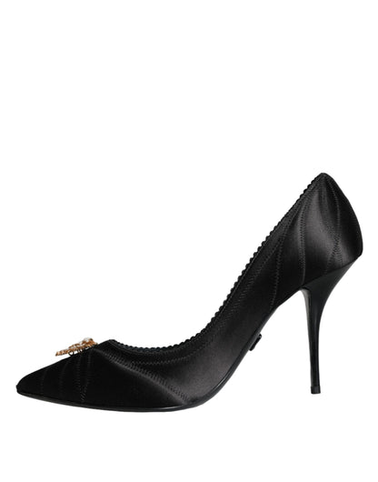 Dolce & Gabbana Black Heart DEVOTION Heels Pumps Shoes Dolce & Gabbana