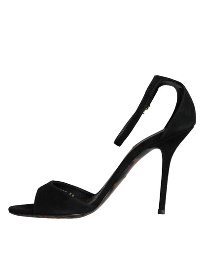 Dolce & Gabbana Black KEIRA Heels Ankle Strap Sandals Shoes Dolce & Gabbana