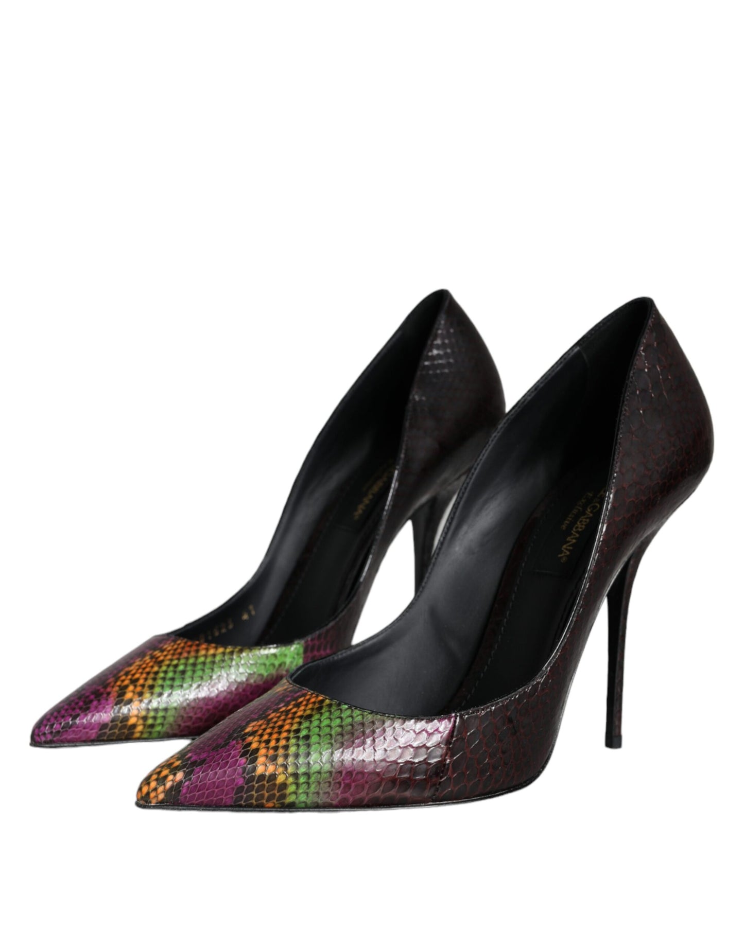 Dolce & Gabbana Multicolor Exotic Leather Heels Pumps Shoes Dolce & Gabbana