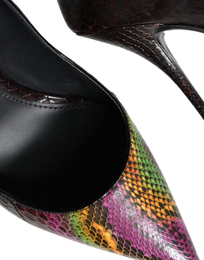 Dolce & Gabbana Multicolor Exotic Leather Heels Pumps Shoes Dolce & Gabbana