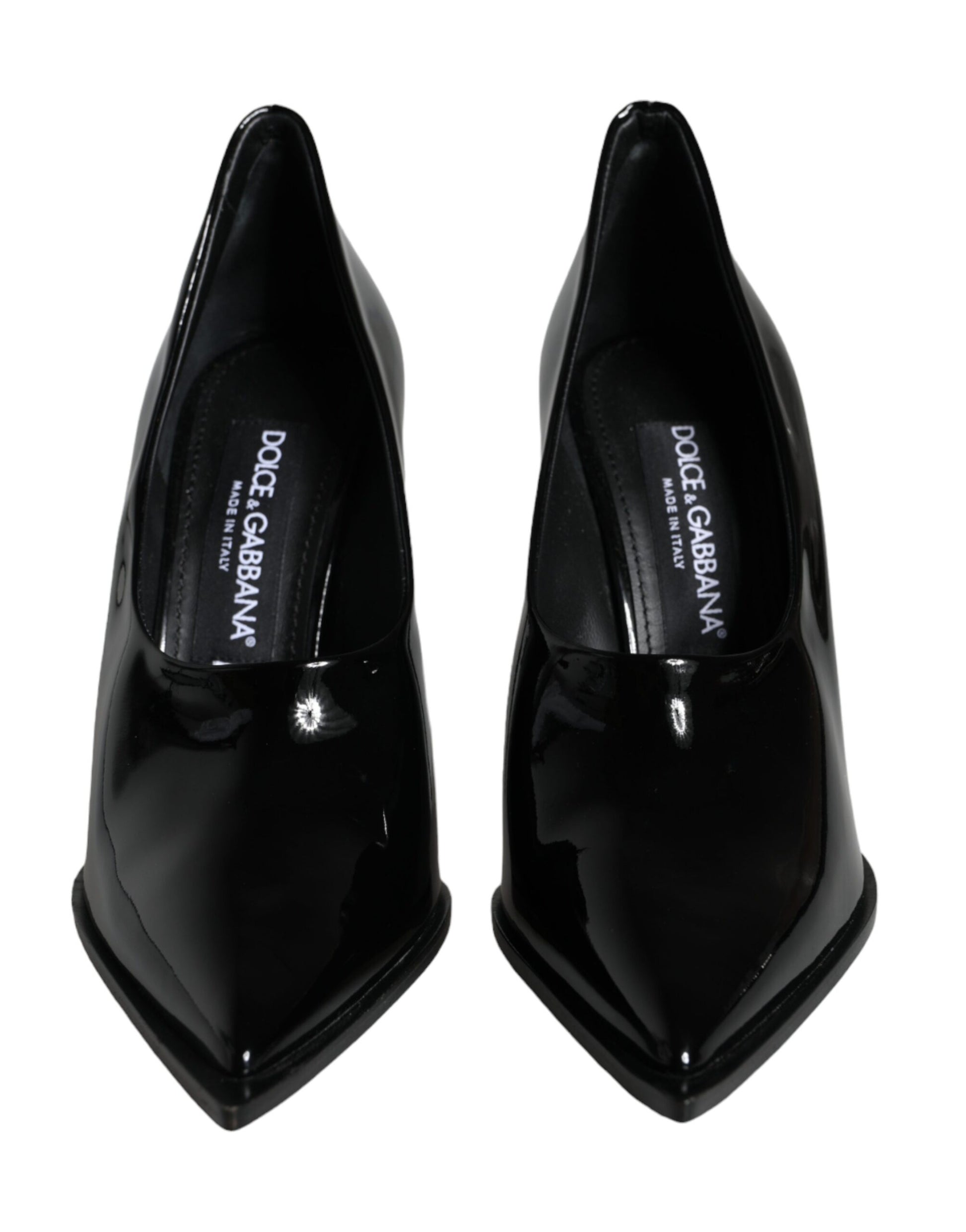 Dolce & Gabbana Black Patent Leather High Heels Pumps Shoes