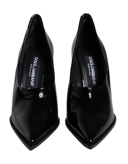 Dolce & Gabbana Black Patent Leather High Heels Pumps Shoes Dolce & Gabbana