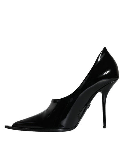 Dolce & Gabbana Black Patent Leather High Heels Pumps Shoes Dolce & Gabbana