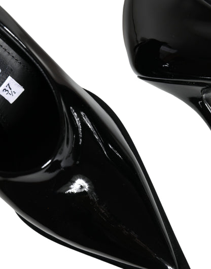 Dolce & Gabbana Black Patent Leather High Heels Pumps Shoes Dolce & Gabbana