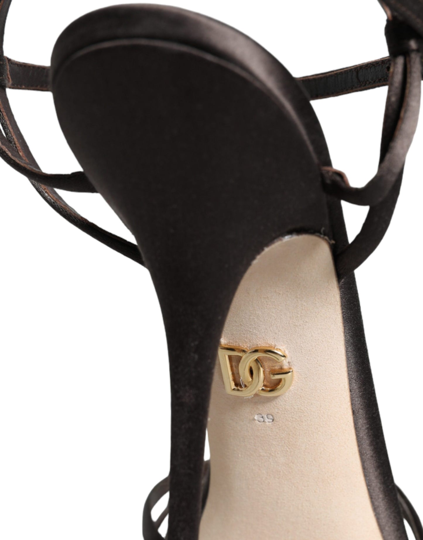 Dolce & Gabbana Brown Ankle Strap Stiletto High Heels Sandals Shoes Dolce & Gabbana