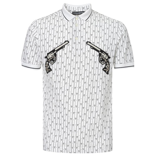 Dolce & Gabbana White Cotton Polo Shirt Dolce & Gabbana