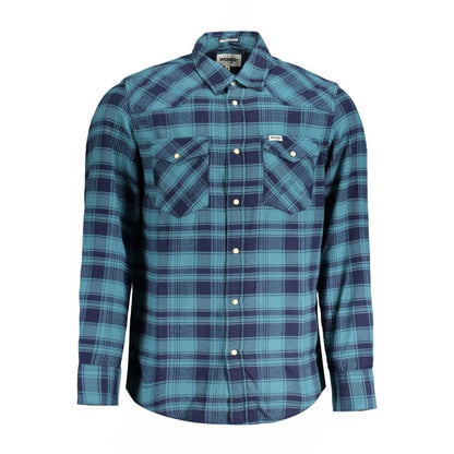 Wrangler Blue Cotton Shirt Wrangler